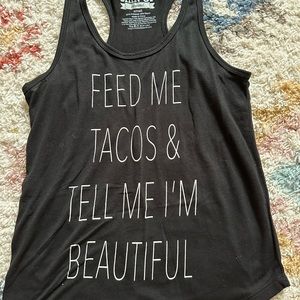 Black Graphic Tank Top